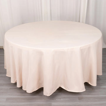 Blush Seamless Premium Polyester Round Tablecloth 220GSM 108