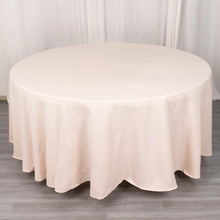 108inches Blush Rose Gold 200 GSM Seamless Premium Polyester Round Tablecloth