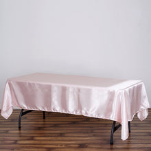 Seamless Satin 60 Inch x 102 Inch Rectangular Tablecloth In Blush Rose Gold
