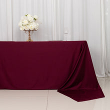 Burgundy Premium Scuba Rectangular Tablecloth, Wrinkle Free Polyester Seamless Tablecloth