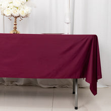 Burgundy Premium Scuba Rectangular Tablecloth, Wrinkle Free Polyester Seamless Tablecloth
