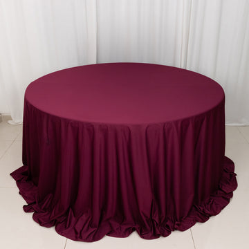 Elevate Your Event Decor with the Burgundy Premium Scuba Round Tablecloth