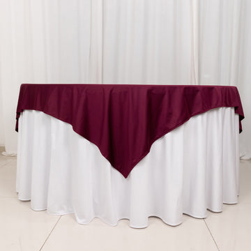<strong>Burgundy Premium Scuba Square Table Overlay </strong>