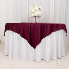 Burgundy Premium Scuba Square Table Overlay, Polyester Seamless Table Topper 70inch