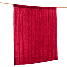 8 Feet Burgundy Premium Velvet Fabric Backdrop Stand Curtain Panel