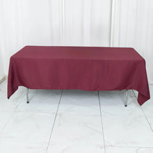 60x102inch Burgundy 200 GSM Seamless Premium Polyester Rectangular Tablecloth