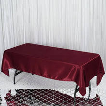 Rectangular Burgundy Smooth Satin Tablecloth 60 Inch x 102 Inch