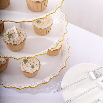Add a Touch of Elegance with our White Plastic Dessert Stand
