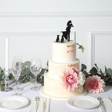 Durable and Versatile Black Silhouette Cake Toppers
