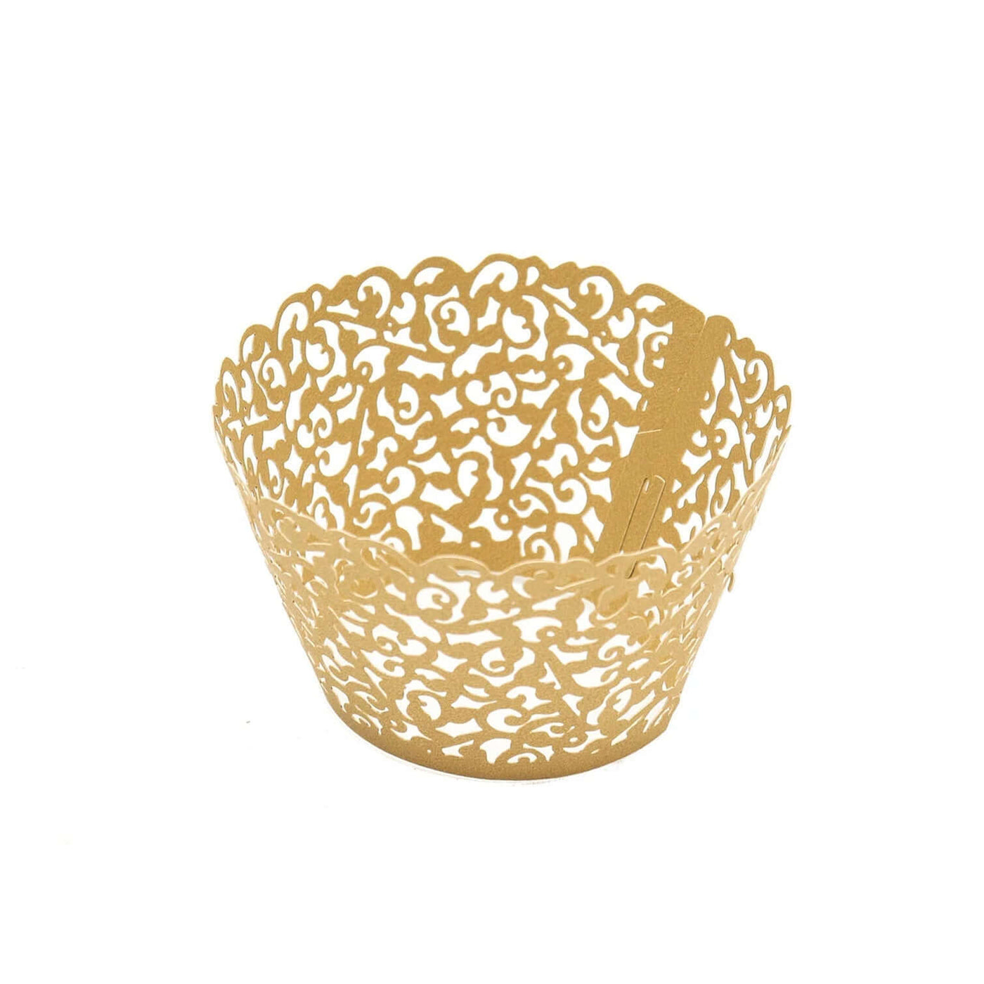 Gold Lace Cupcake Wrappers, 25Pack