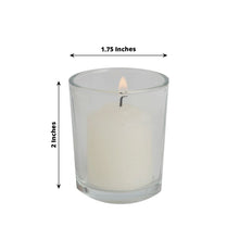 12 Pack | Ivory Votive Candle & Clear Glass Votive Holder Candle Set