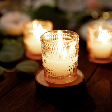 The Perfect Gift: Amber Gold Primrose Design Candle Holders