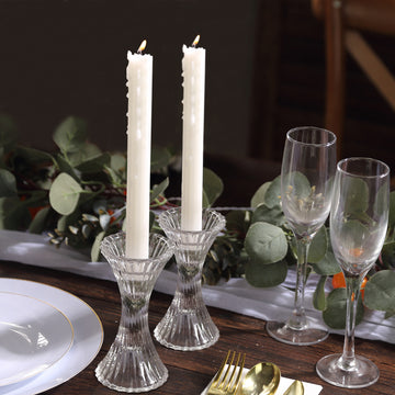 Versatile and Captivating Clear Decorative Candle Holders