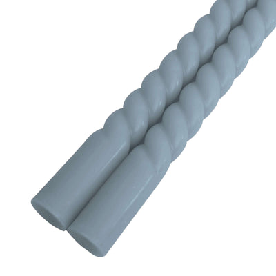 Twisted gray rope with smooth ends, ideal for decorative or practical use.
