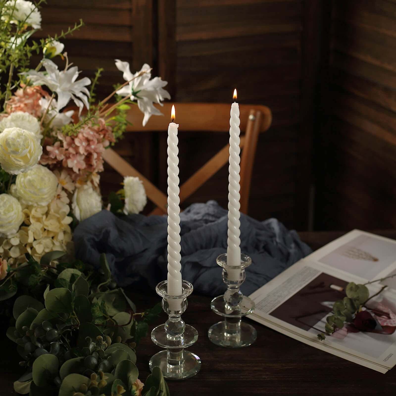 Efavormart Spiral Taper Candles - Thumbnail 5
