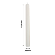 5 Pack | 9inch White Premium Unscented Ribbed Wick Taper Candles