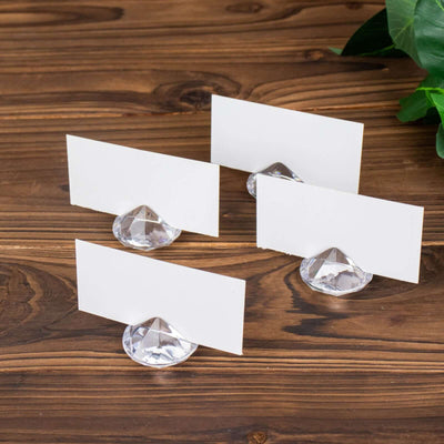 plastic card holders for plants Clear Crystal Diamond Card Holders 11 Pack