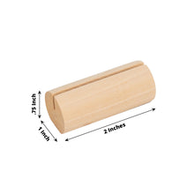 10 Pack | 2inch Natural Farmhouse Cylindrical Wooden Place Card Holders
