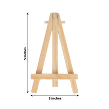 10 Pack | 5inch Natural Mini DIY Tabletop Wooden Display Easel Stands