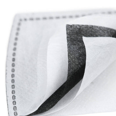 Black and white layered fabric sheet for crafting and design projects.