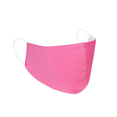 Pink face mask with ear loops, studio-style isolation shot.