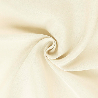 Cream-colored fabric showcasing smooth texture and drape.