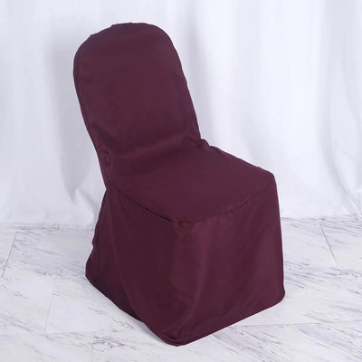 Burgundy chair cover for event decoration and protection