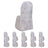Set of 8 floral-patterned chair covers for elegant home decor