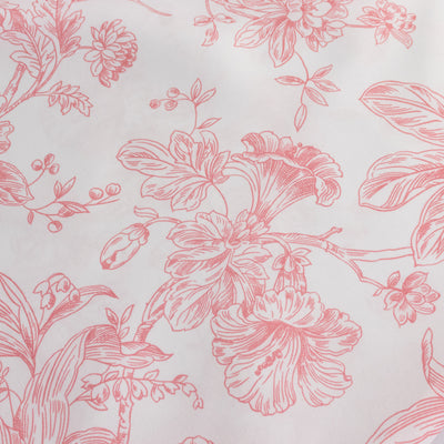 Pink floral fabric pattern on a white background. #whtbkgd