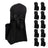 Black chair covers with bow tie detail, set of ten.