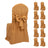 Set of 10 gold chair covers with bow ties for events and parties