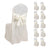 White chair cover with bow, pack of ten.