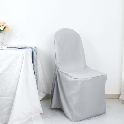 Gray chair cover on a plain backdrop, enhancing chair aesthetics.