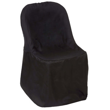 Elevate Your Event Decor with Our Black Polyester Chair Covers