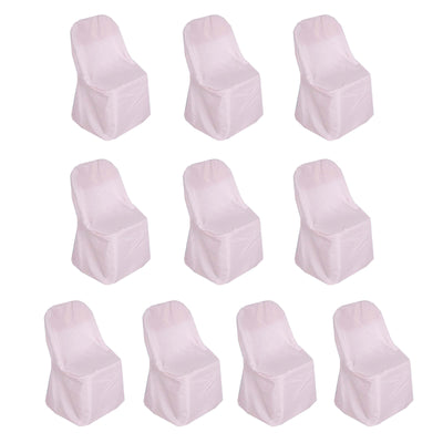 Set of 10 pink chair covers for events and parties