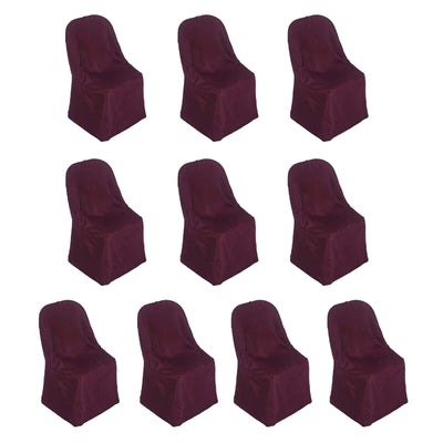 Set of 12 burgundy chair covers for events and weddings