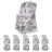 Floral-patterned chair cover set on a white background
