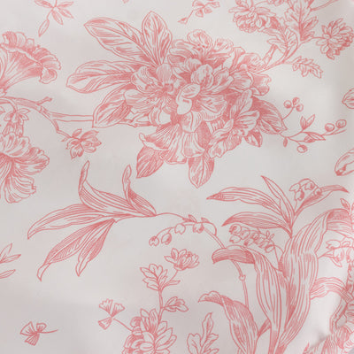 Floral print fabric in soft pink tones on a white background. #whtbkgd