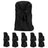 Set of 10 black chair covers with bow tie design for events and weddings