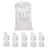 White chair cover with bow and ten matching bag favors