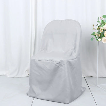 Reusable and Stain-Resistant Silver Chair Cover