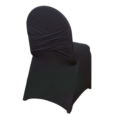 Black chair cover with textured back design