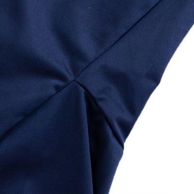 Navy fabric texture with pleats and smooth finish.