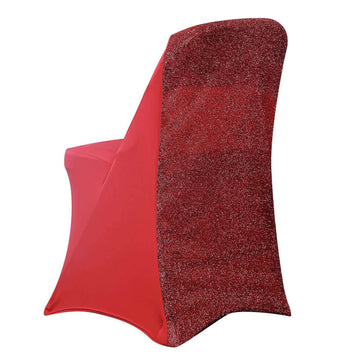 Durable and Versatile Red Folding Fitted Chair Cover