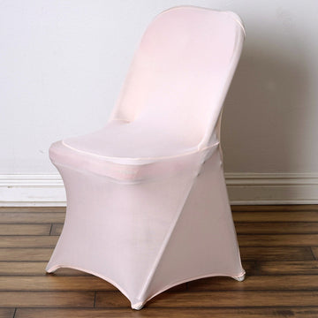 Add Style and Sophistication with the Blush Spandex Folding Chair Cover