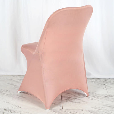 Pink modern chair with a sleek design, viewed from the back.