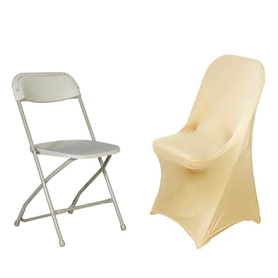 Folding chair and chair cover set on white background