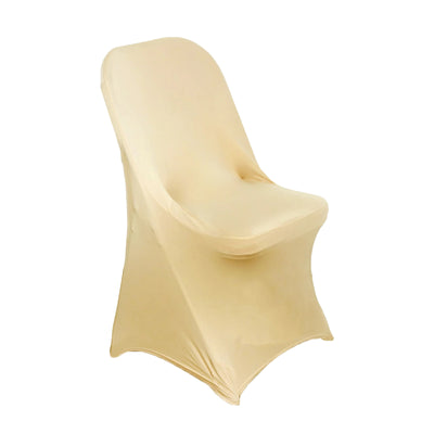 Beige chair cover for elegant event decor