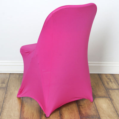 Pink chair with a sleek design, showcasing its back view.