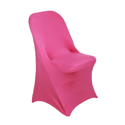 Pink chair cover in a sleek design for events or home decor.